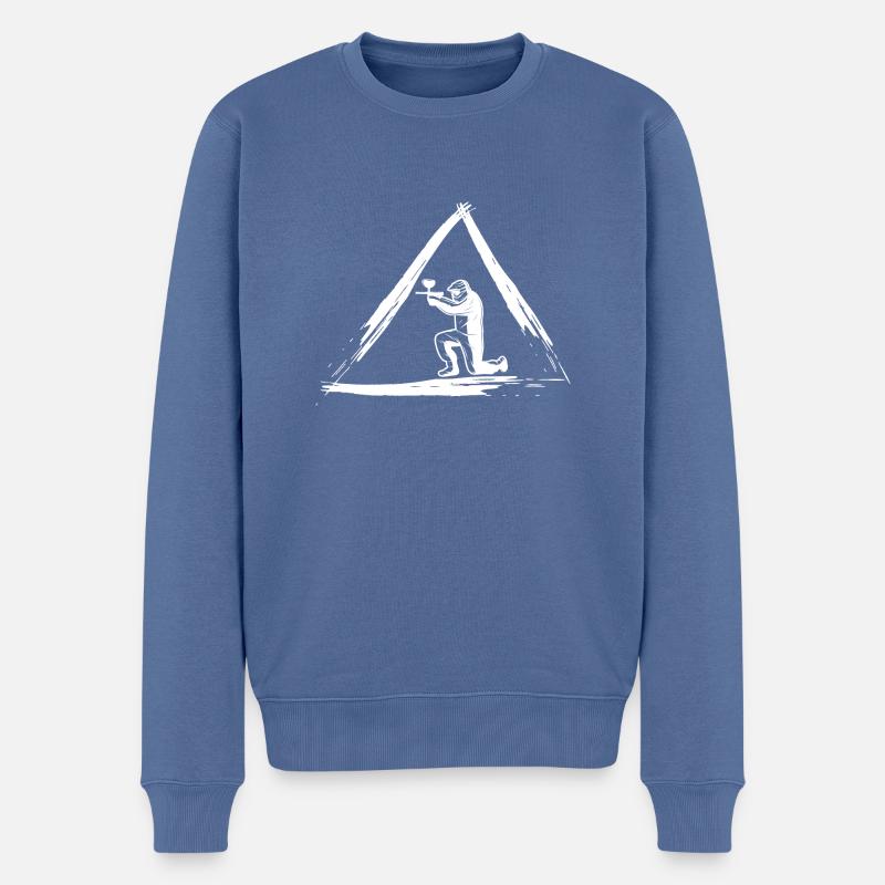 Paintball Airsoft - Pull Premium bio Homme - bleu pigeon