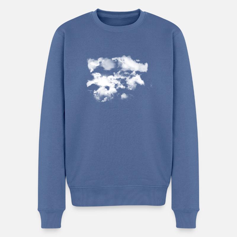 Wolken - Männer Premium Bio Pullover - Taubenblau