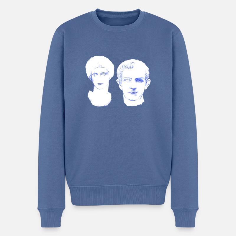 Amour éternel - amoureux pour toujours en marbre - Pull Premium bio Homme - bleu pigeon