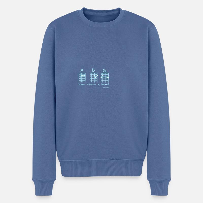 now start a band - Männer Premium Bio Pullover - Taubenblau