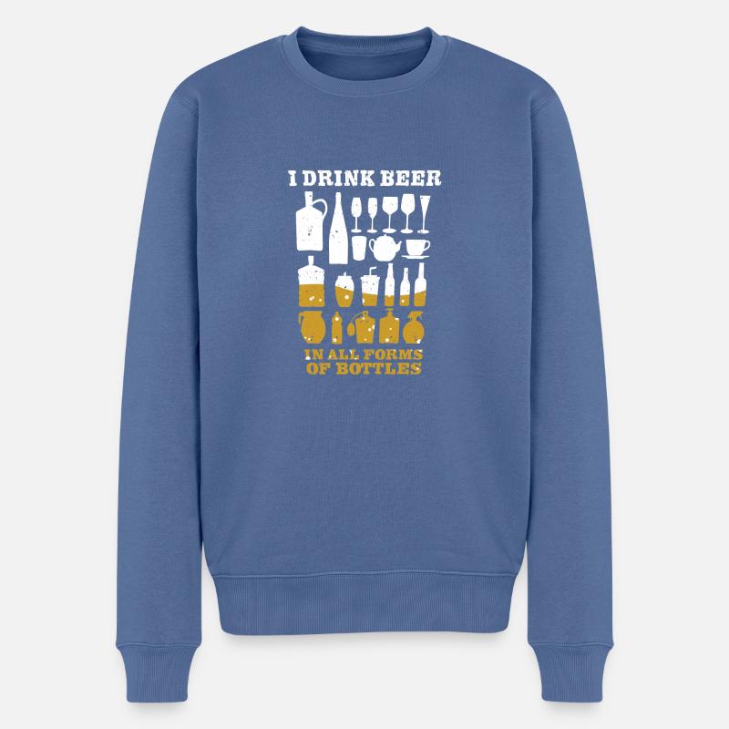Les amateurs de bière - Pull Premium bio Homme - bleu pigeon