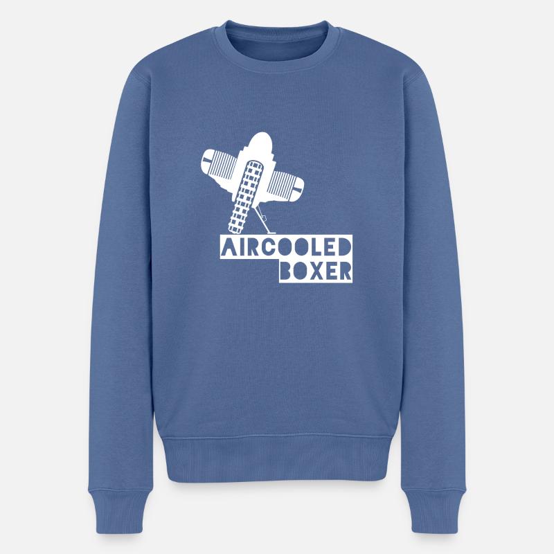 Aircooled Boxer - Männer Premium Bio Pullover - Taubenblau
