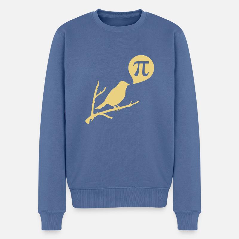 Bird pi - Männer Premium Bio Pullover - Taubenblau