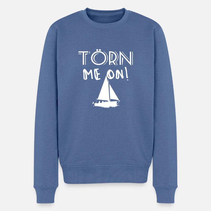 Törn me on - Männer Premium Bio Pullover - Taubenblau