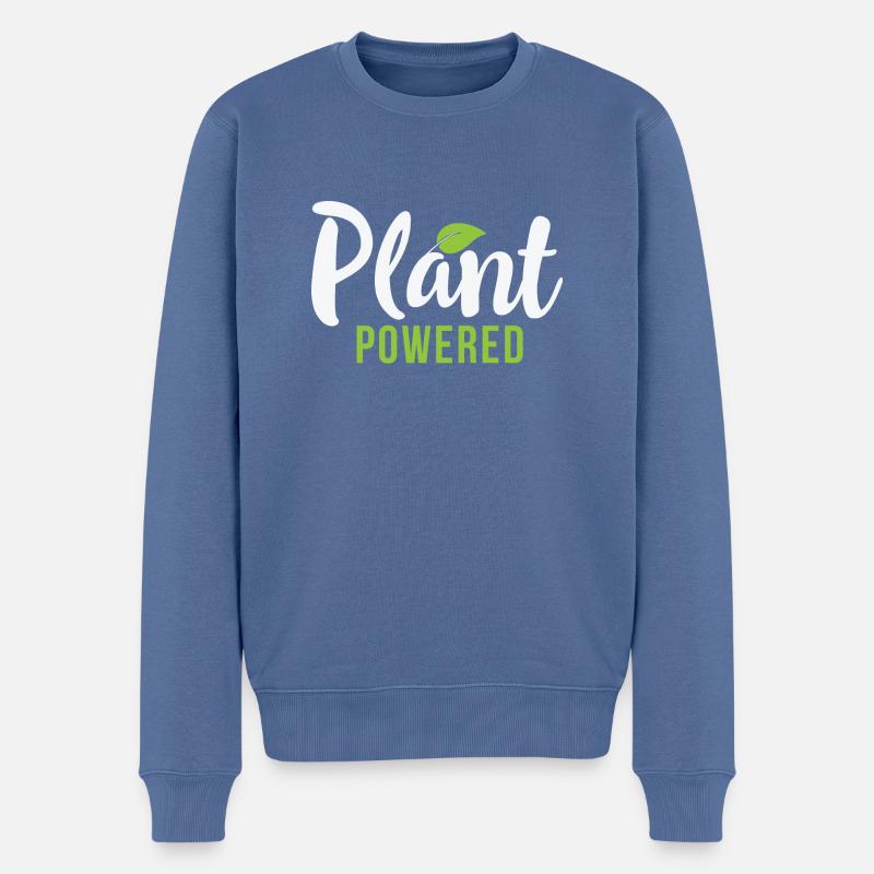 Vegan Leben - Männer Premium Bio Pullover - Taubenblau