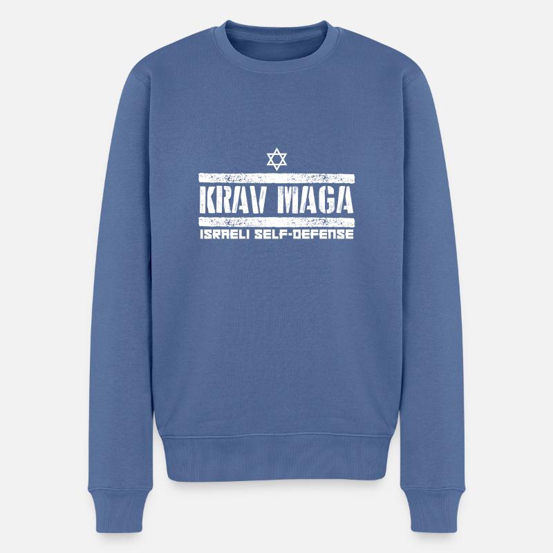 Krav Maga - Männer Premium Bio Pullover - Taubenblau