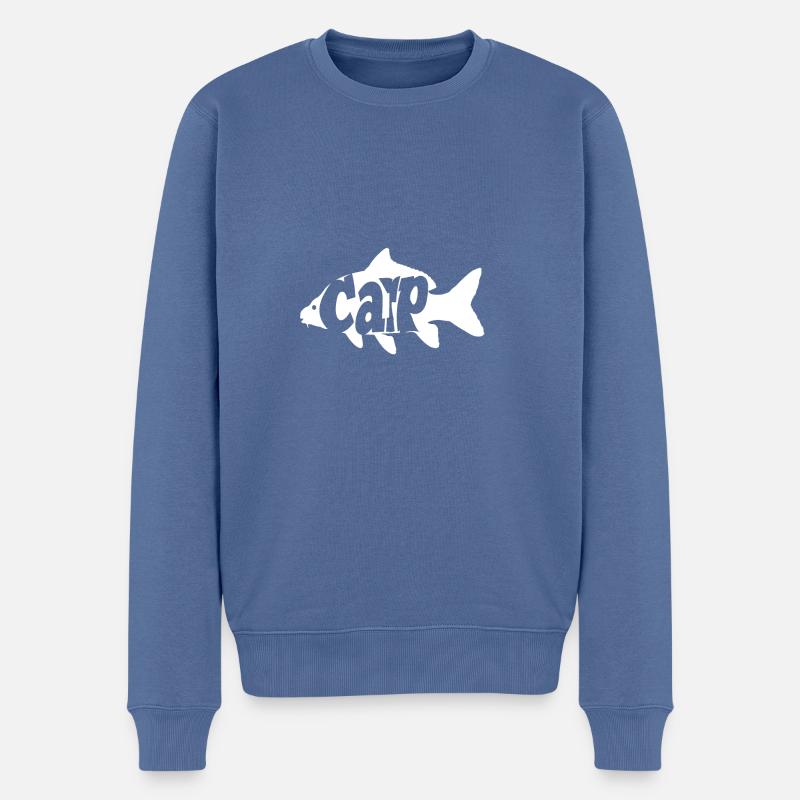 carpe - Pull Premium bio Homme - bleu pigeon