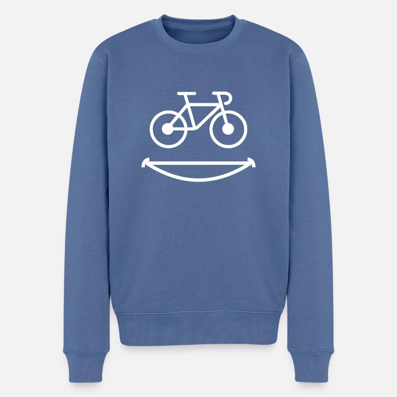 Sourire de vélo - Pull Premium bio Homme - bleu pigeon