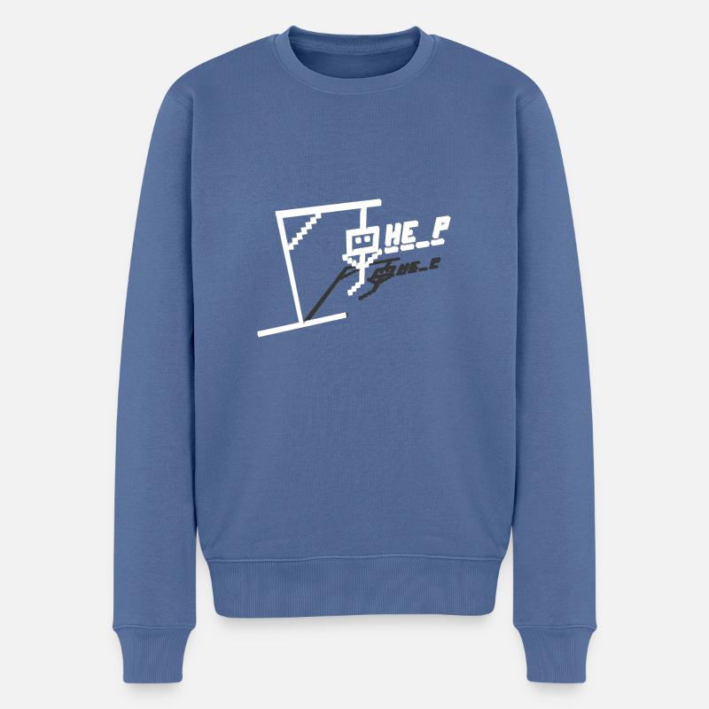 Hangman - Männer Premium Bio Pullover - Taubenblau