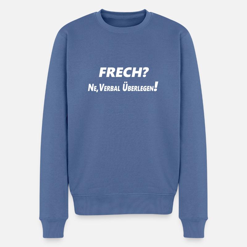 Méchant vilain - Pull Premium bio Homme - bleu pigeon