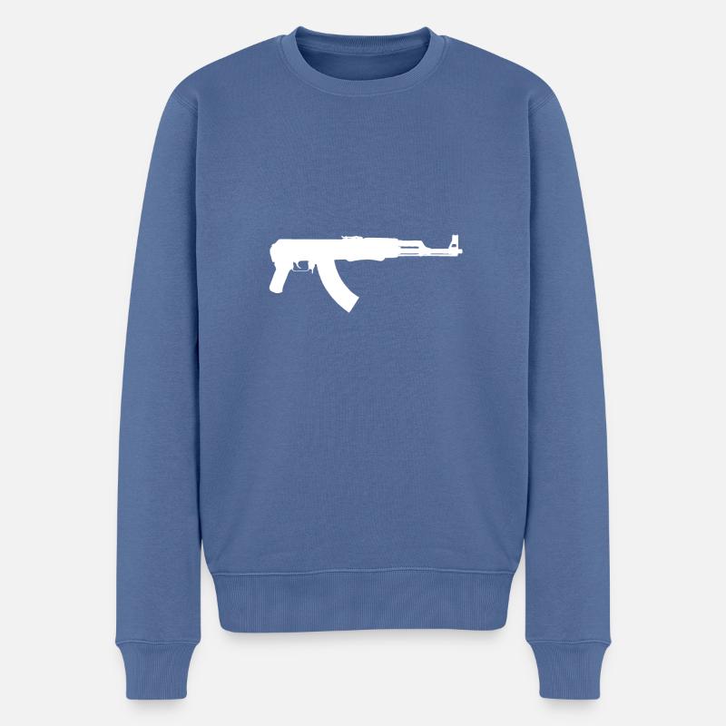 AK47 - Männer Premium Bio Pullover - Taubenblau