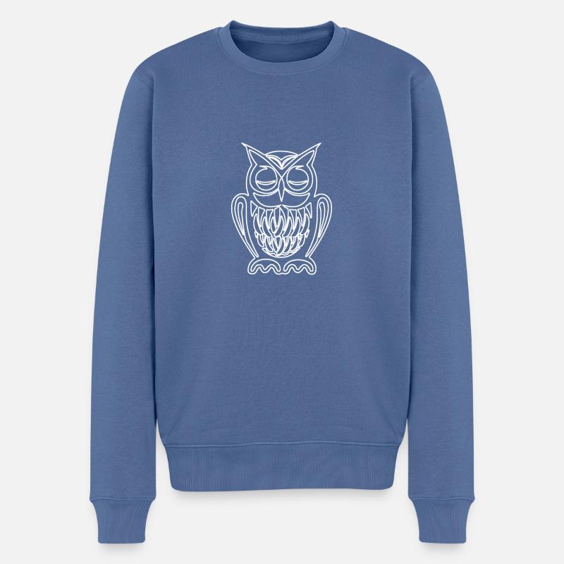Chouette Chouette - Pull Premium bio Homme - bleu pigeon