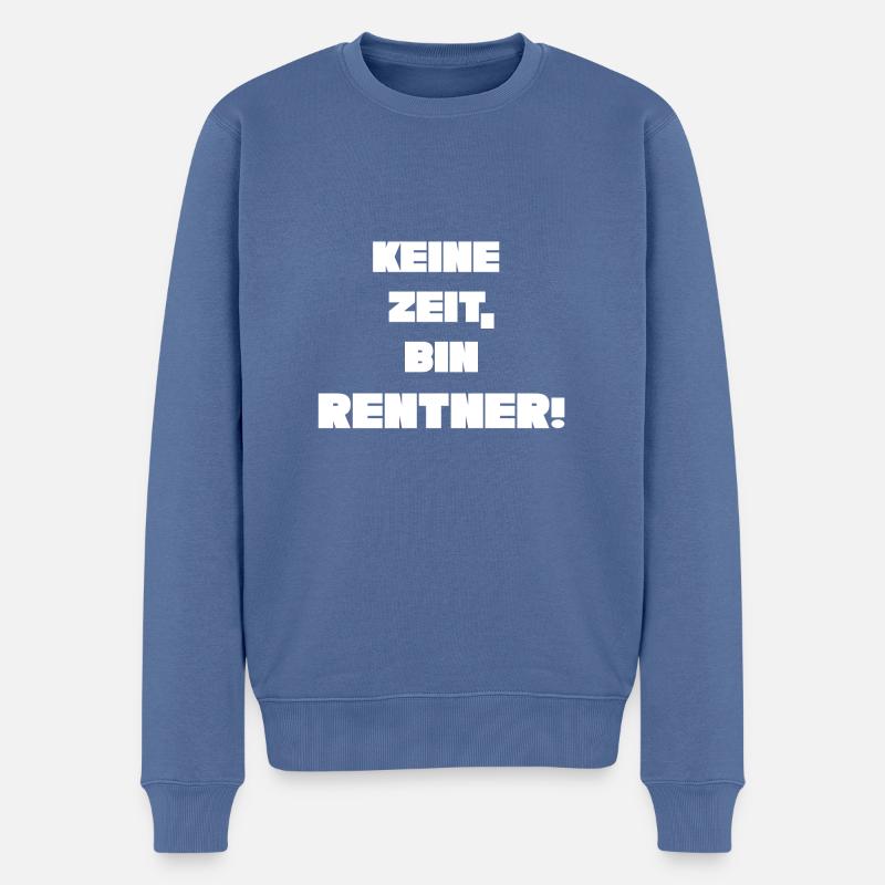 Rentner - Männer Premium Bio Pullover - Taubenblau