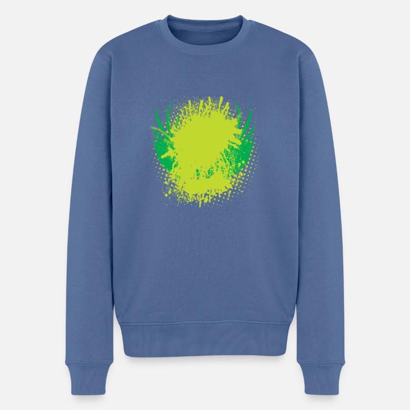 Vector background de - Männer Premium Bio Pullover - Taubenblau