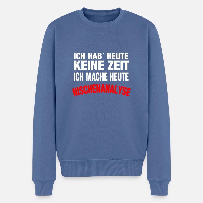 Nischenanalyse - Männer Premium Bio Pullover - Taubenblau