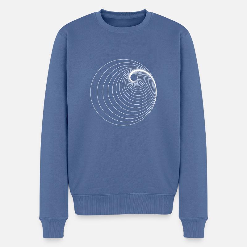 Geometrische Form - Männer Premium Bio Pullover - Taubenblau