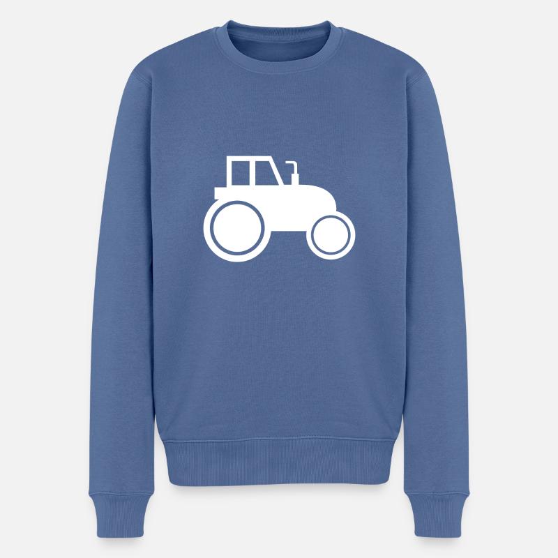 Traktor - Männer Premium Bio Pullover - Taubenblau
