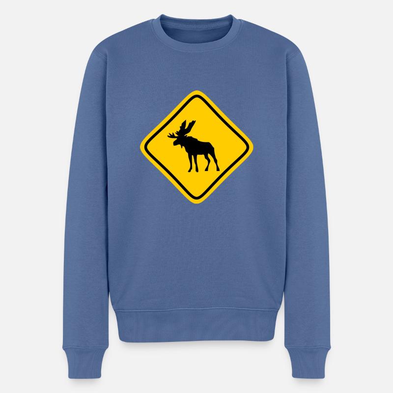 Caribou - Männer Premium Bio Pullover - Taubenblau