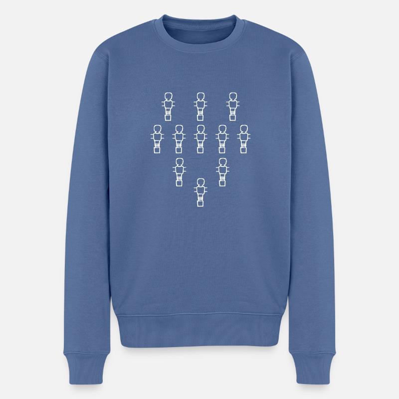 Kicker Aufstellung - Männer Premium Bio Pullover - Taubenblau