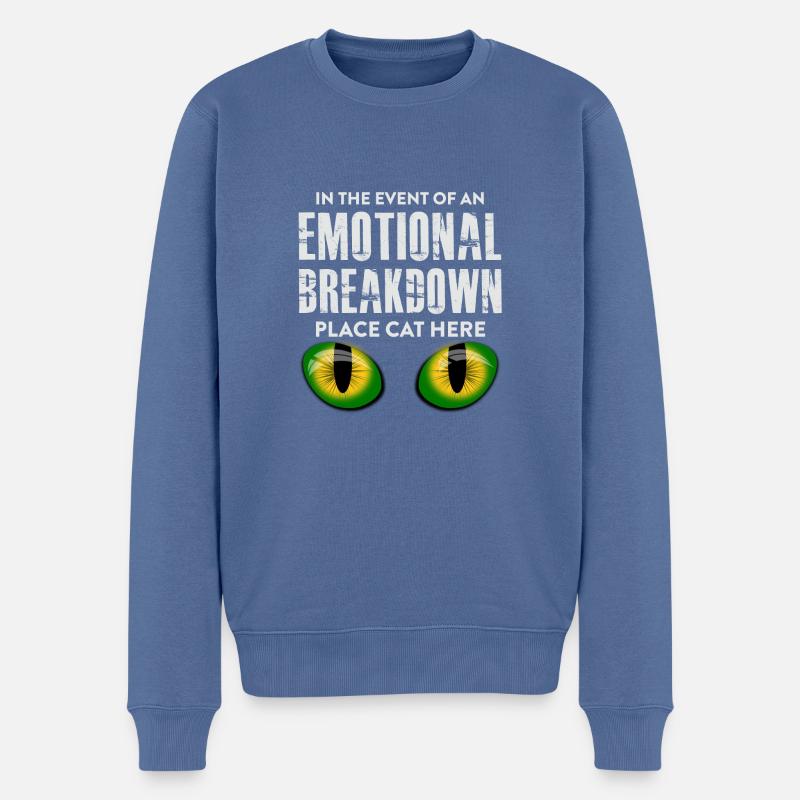 Chats chaton chat - Pull Premium bio Homme - bleu pigeon