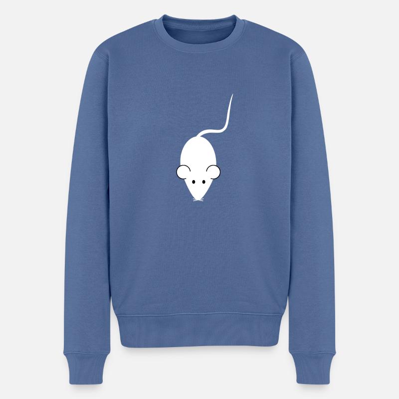 Maus - Männer Premium Bio Pullover - Taubenblau