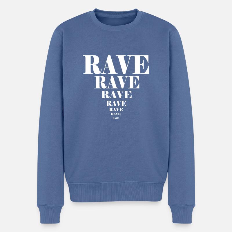 rave rave - Pull Premium bio Homme - bleu pigeon
