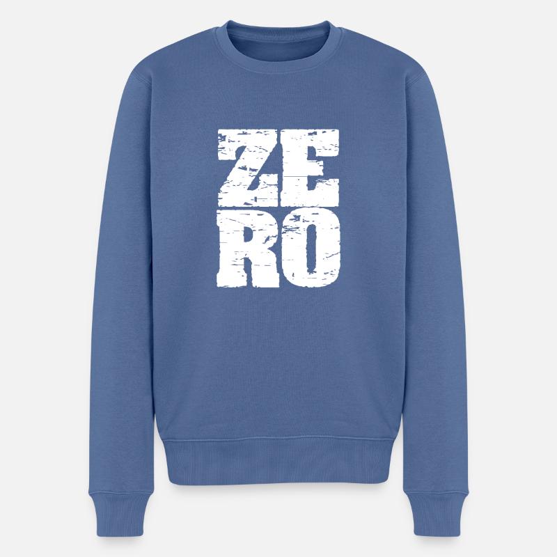 zéro - Pull Premium bio Homme - bleu pigeon