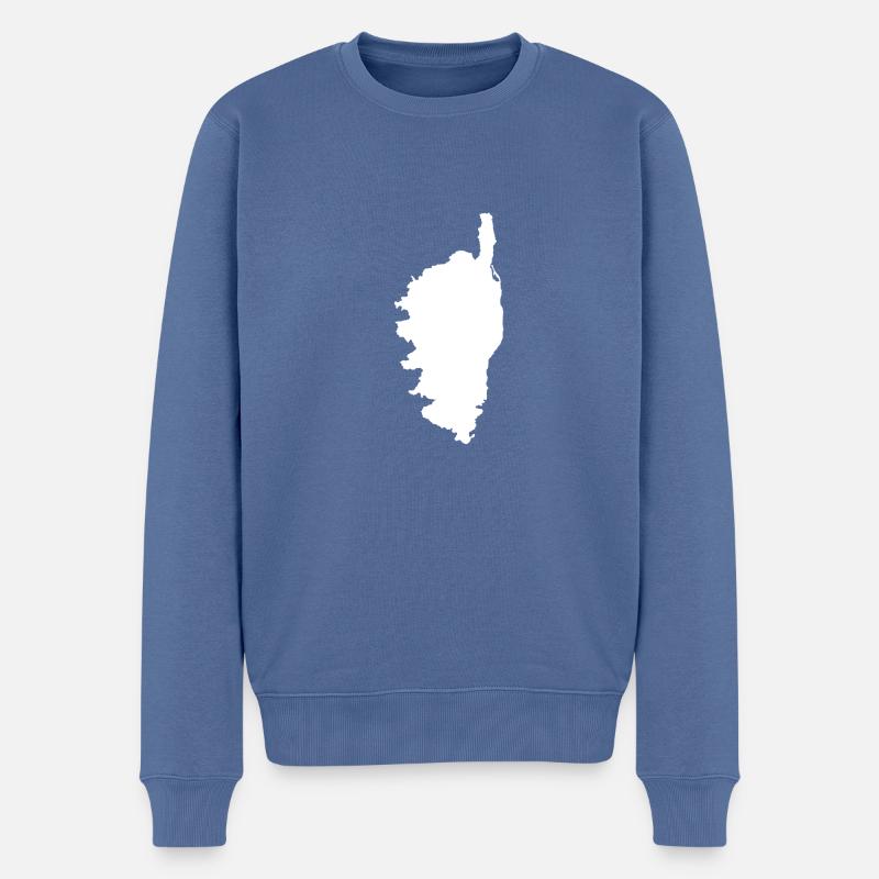 Corse - Pull Premium bio Homme - bleu pigeon