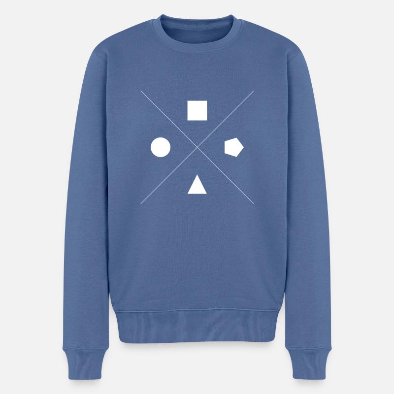 Formen 2 - Männer Premium Bio Pullover - Taubenblau