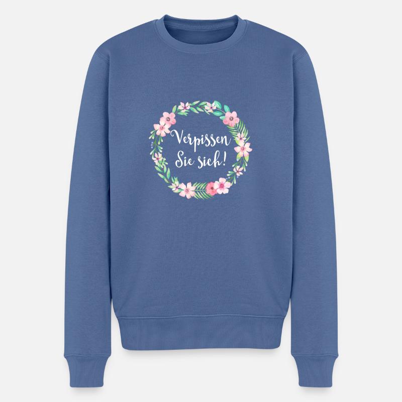 Verpissen Sie sich! - Männer Premium Bio Pullover - Taubenblau