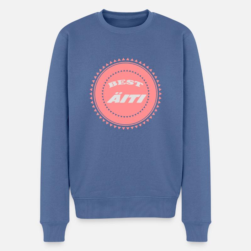 Best aiti 111 - Männer Premium Bio Pullover - Taubenblau