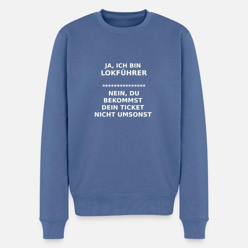lokführer - Männer Premium Bio Pullover - Taubenblau