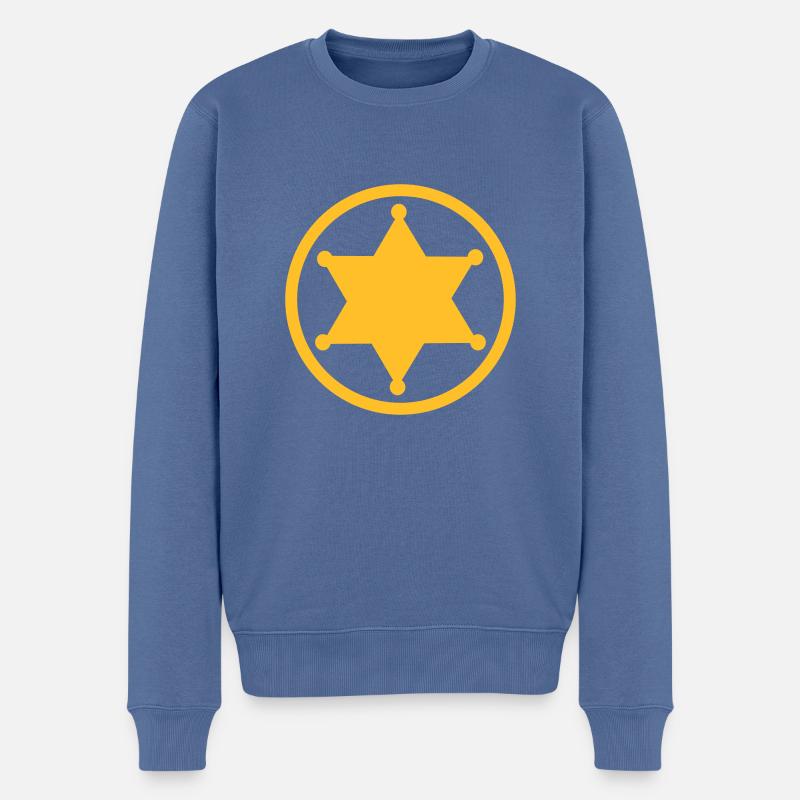 Sheriff - Pull Premium bio Homme - bleu pigeon