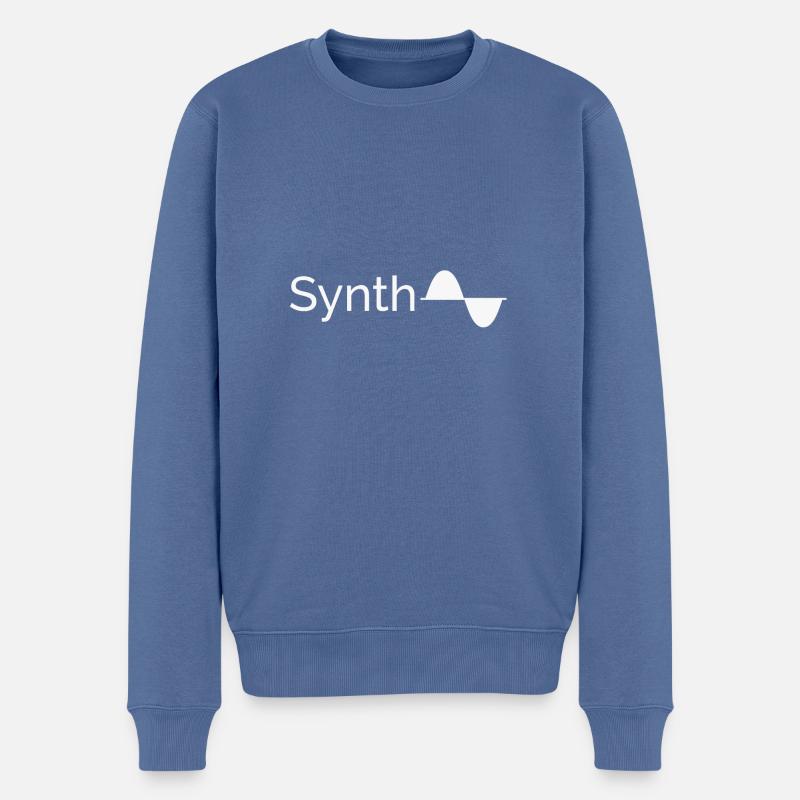 Synthwave Vaporwave - Männer Premium Bio Pullover - Taubenblau