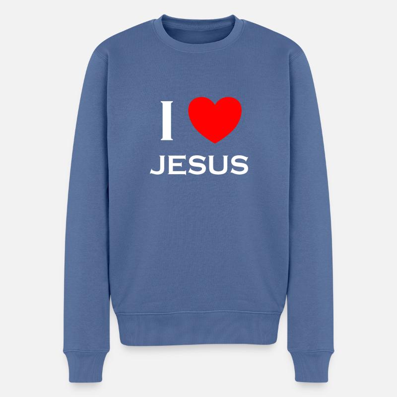 Katholisch Evangelisch Christliche Christen Kirche - Männer Premium Bio Pullover - Taubenblau