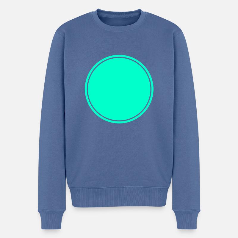 Kreis Türkis Selbstgestaltung - Männer Premium Bio Pullover - Taubenblau
