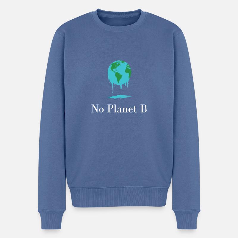 Kein Planet B. - Männer Premium Bio Pullover - Taubenblau