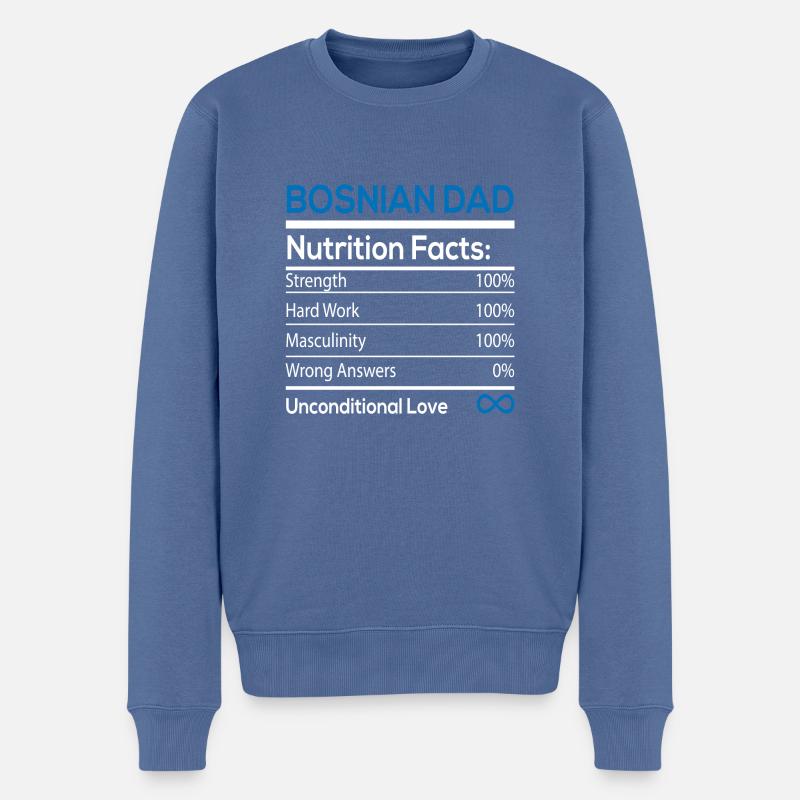 Babo Nutritional facts BytheManzanitas - Männer Premium Bio Pullover - Taubenblau