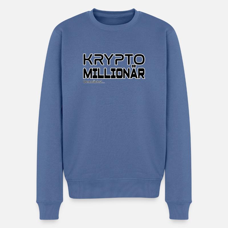 Krypto Millionär - demnächst - Männer Premium Bio Pullover - Taubenblau