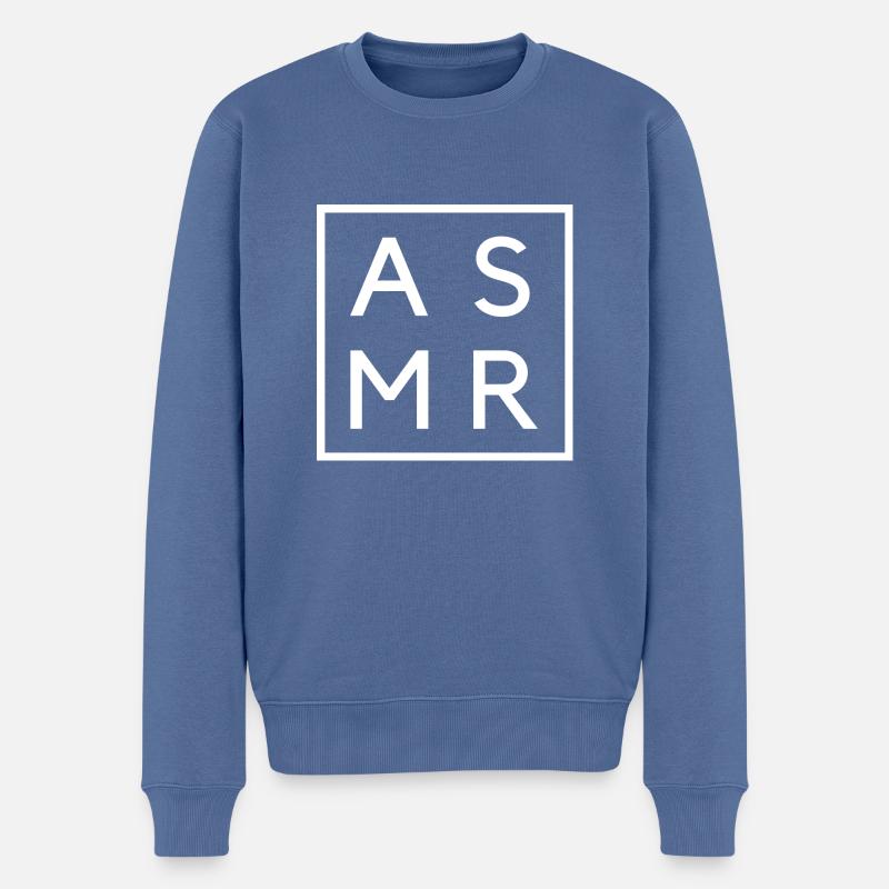 L’ASMR - Pull Premium bio Homme - bleu pigeon