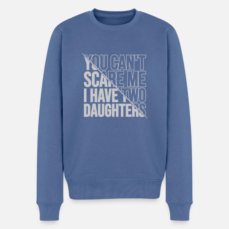 J’ai deux filles - Pull Premium bio Homme - bleu pigeon