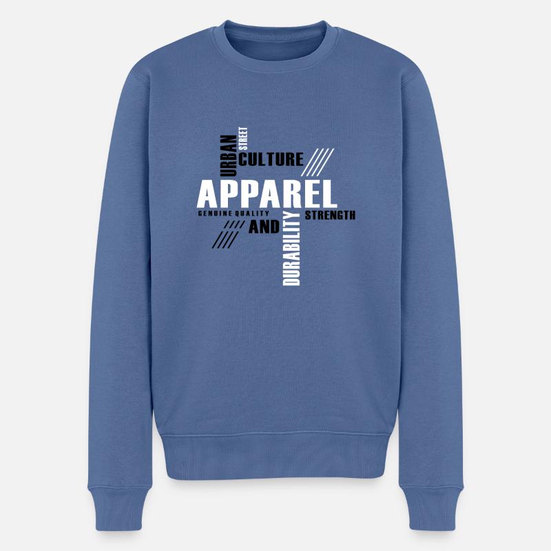 AUTHENTISCHE URBANE KULTUR - Männer Premium Bio Pullover - Taubenblau