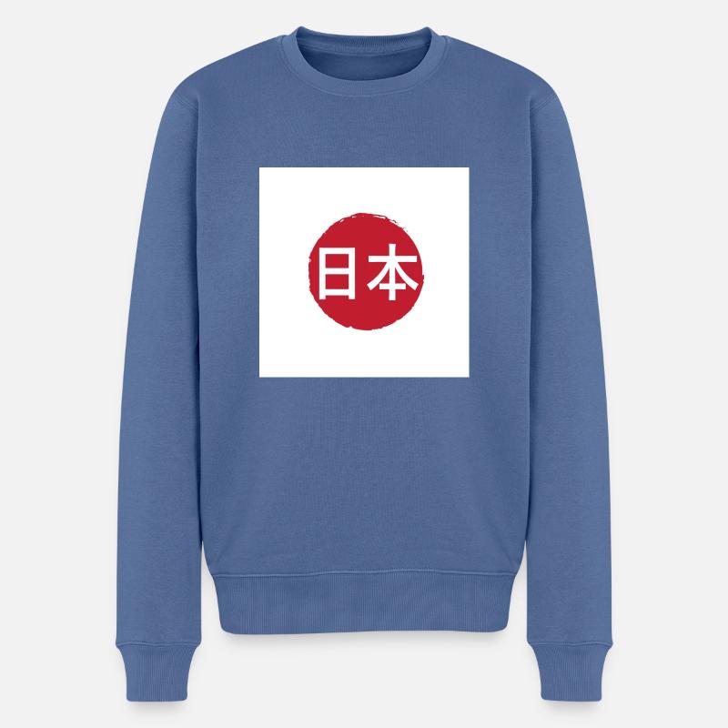 Japan - Männer Premium Bio Pullover - Taubenblau
