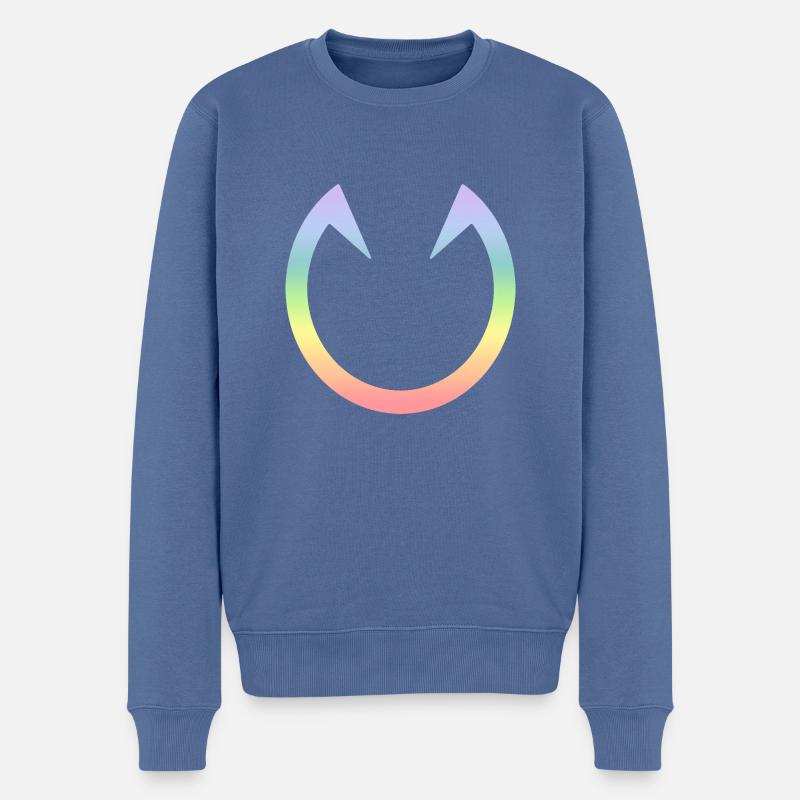 Pferd - Männer Premium Bio Pullover - Taubenblau