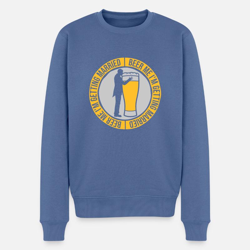 Beer Me Getting Married - Männer Premium Bio Pullover - Taubenblau