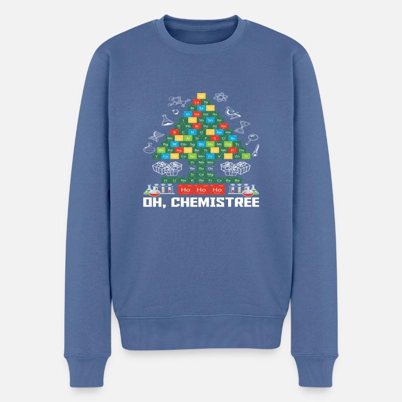 Oh Chemistree - Männer Premium Bio Pullover - Taubenblau