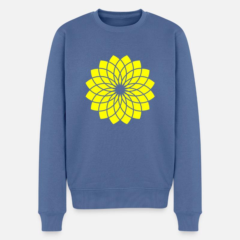 Solar Lotus - Männer Premium Bio Pullover - Taubenblau