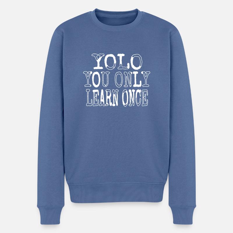 robotics engineering robots artificial - Men's Premium Organic Jumper - stone blue