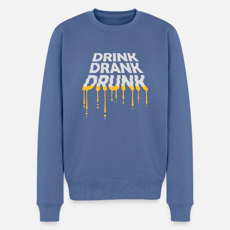 boire bu ivre citation - Pull Premium bio Homme - bleu pigeon