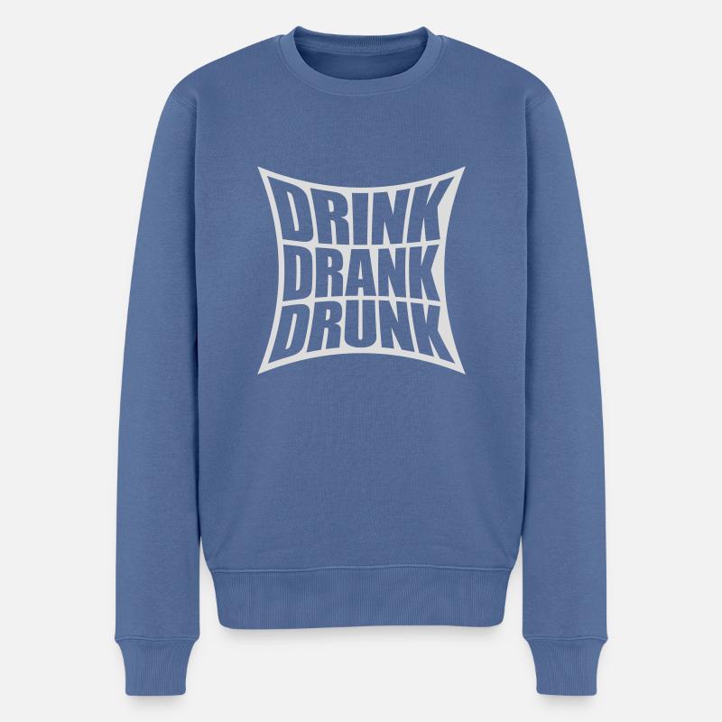 boire bu ivre citation - Pull Premium bio Homme - bleu pigeon